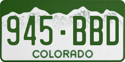 CO license plate 945BBD