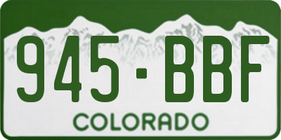 CO license plate 945BBF