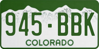 CO license plate 945BBK
