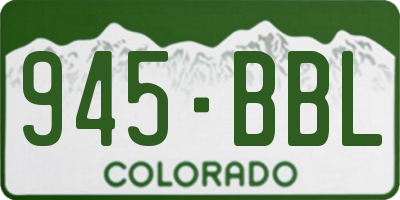 CO license plate 945BBL
