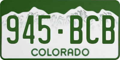 CO license plate 945BCB