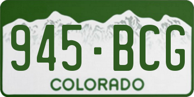 CO license plate 945BCG