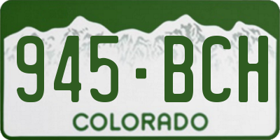 CO license plate 945BCH