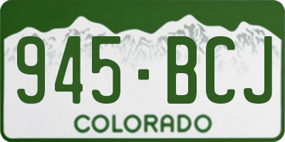 CO license plate 945BCJ