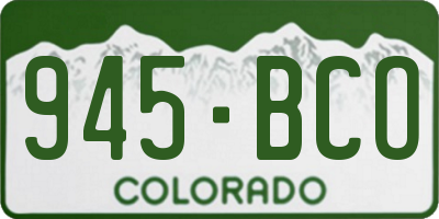 CO license plate 945BCO
