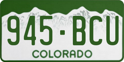 CO license plate 945BCU