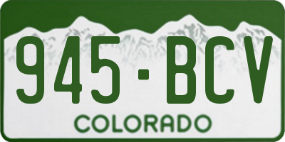 CO license plate 945BCV