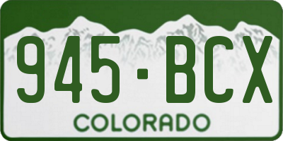 CO license plate 945BCX