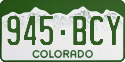 CO license plate 945BCY