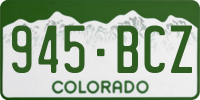CO license plate 945BCZ