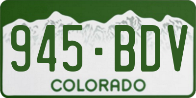 CO license plate 945BDV