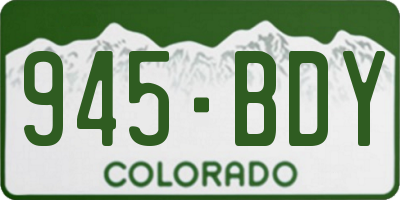 CO license plate 945BDY