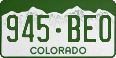 CO license plate 945BEO