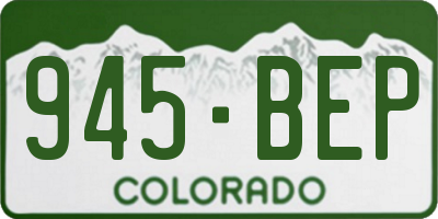 CO license plate 945BEP