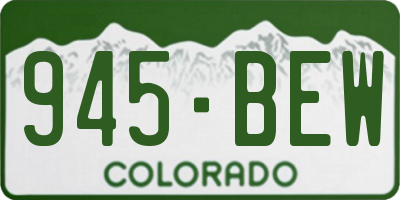 CO license plate 945BEW