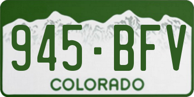 CO license plate 945BFV