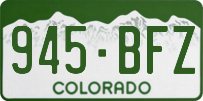 CO license plate 945BFZ
