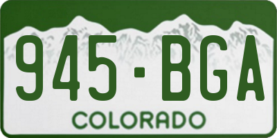 CO license plate 945BGA