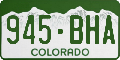 CO license plate 945BHA