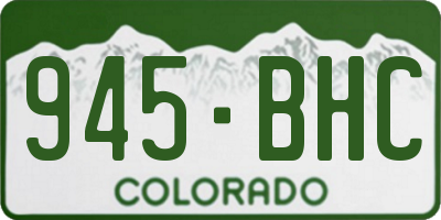 CO license plate 945BHC