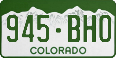 CO license plate 945BHO