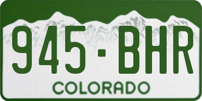 CO license plate 945BHR