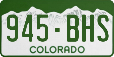 CO license plate 945BHS