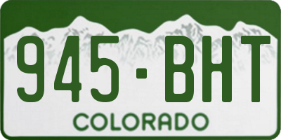 CO license plate 945BHT