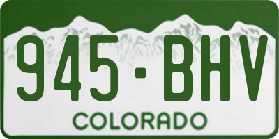CO license plate 945BHV