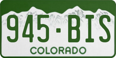 CO license plate 945BIS