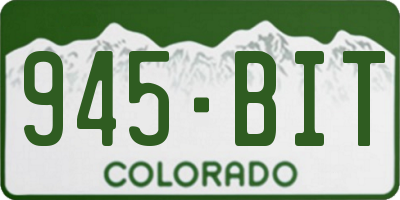 CO license plate 945BIT