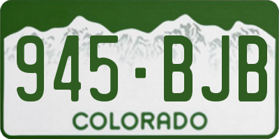 CO license plate 945BJB