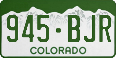CO license plate 945BJR