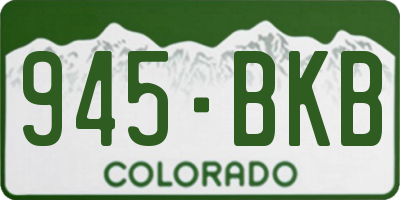 CO license plate 945BKB