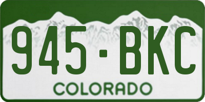CO license plate 945BKC