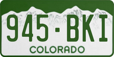 CO license plate 945BKI