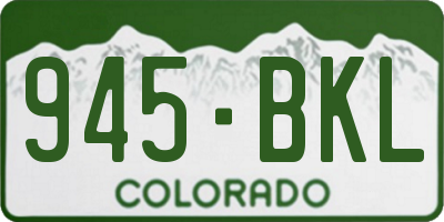 CO license plate 945BKL