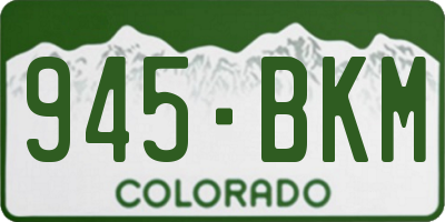 CO license plate 945BKM