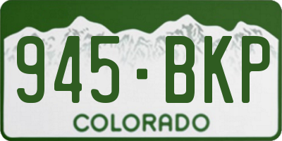 CO license plate 945BKP