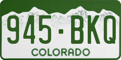 CO license plate 945BKQ