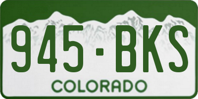 CO license plate 945BKS