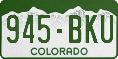 CO license plate 945BKU