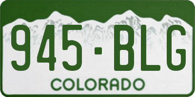 CO license plate 945BLG