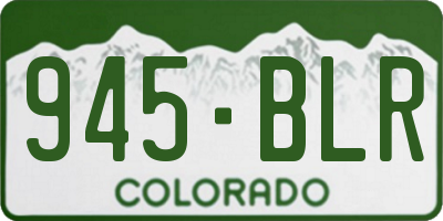 CO license plate 945BLR