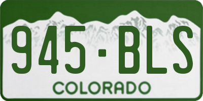 CO license plate 945BLS