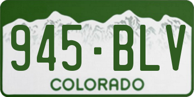 CO license plate 945BLV