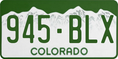 CO license plate 945BLX