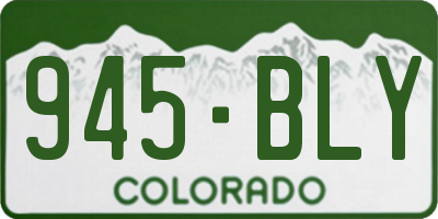 CO license plate 945BLY