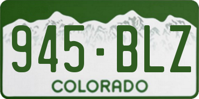 CO license plate 945BLZ