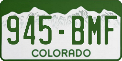 CO license plate 945BMF
